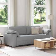 vidaXL Soffa med kudde Ljusgrå 219 x 77 x 82 cm tyg