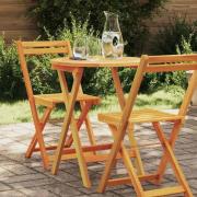 vidaXL Hopfällbart trädgårdsbord Hopfällbar Naturfärg 60 x 60 x 72 cm