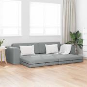 vidaXL Bäddsoffa Ljusgrå 245 x 78 x 77 cm tyg