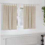 vidaXL Gardiner med gardiner 2 pcs Kräm 140 x 140 cm Sammet