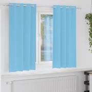 vidaXL Gardiner med gardiner 2 pcs Ljusblå Polyester