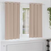 vidaXL Gardiner med gardiner 2 pcs Taupe Polyester