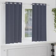 vidaXL Gardiner med gardiner 2 pcs Antracit Polyester