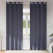 vidaXL Mörkläggningsgardiner med Ringar 2 pcs Antracit 260 x 140 cm