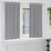 vidaXL Gardiner med gardiner 2 pcs Ljusgrå Polyester