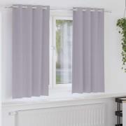 vidaXL Gardiner med gardiner 2 pcs Metallgrå Polyester