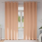 vidaXL Mörkläggningsgardiner med gardiner Ljusbrun Polyester