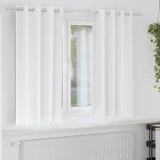 vidaXL Gardiner med gardiner 2 pcs Ren vit Polyester