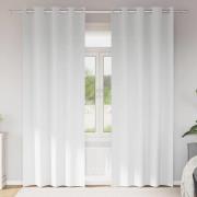 vidaXL Mörkläggningsgardiner med Ringar 2 pcs Ren Vit 260 x 140 cm