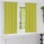 vidaXL Gardiner med gardiner 2 pcs Äppelgrön Polyester