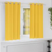 vidaXL Gardiner med gardiner 2 pcs senapsgul Polyester