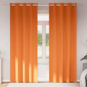 vidaXL Gardiner med gardiner 2 pcs Klart orange Polyester