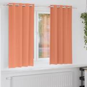 vidaXL Mörkläggningsgardiner med Ringar 2 pcs Terracotta 175 x 140 cm