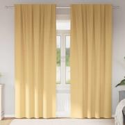 vidaXL Gardiner med gardiner 2 pcs Beige Polyester