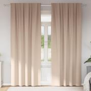 vidaXL Mörkläggningsgardiner med Ringar 2 pcs Taupe 245 x 140 cm