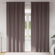 vidaXL Mörkläggningsgardiner med Ringar 2 pcs Mörkbrun 260 x 140 cm