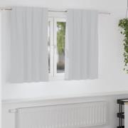 vidaXL Mörkläggningsgardiner med ringar Ljusgrå Polyester