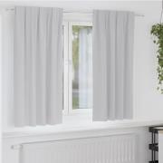 vidaXL Mörkläggningsgardiner med Ringar 2 pcs Ljusgrå 175 x 140 cm