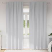 vidaXL Gardiner med gardiner 2 pcs Ljusgrå Polyester