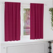 vidaXL Mörkläggningsgardiner med ringar Vinröd Polyester