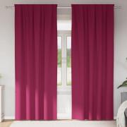 vidaXL Mörkläggningsgardiner med gardiner Vinröd Polyester