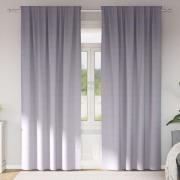 vidaXL Mörkläggningsgardiner med Ringar 2 pcs Metallgrå 260 x 140 cm