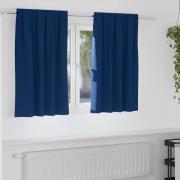 vidaXL Gardiner med gardiner 2 pcs Mörkblå Polyester