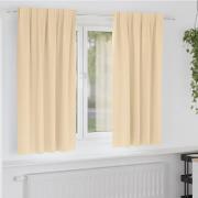 vidaXL Gardiner med gardiner 2 pcs Kräm Polyester