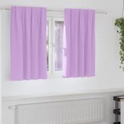 vidaXL Gardiner med gardiner 2 pcs Lila Polyester