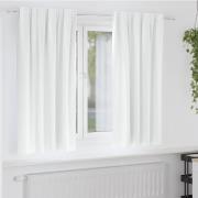 vidaXL Gardiner med gardiner 2 pcs Ljus vit Polyester
