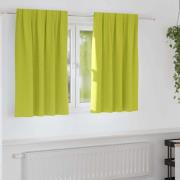 vidaXL Mörkläggningsgardiner med ringar Grön Polyester