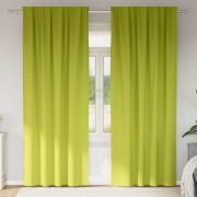 vidaXL Mörkläggningsgardiner med Ringar 2 pcs Grön 260 x 140 cm