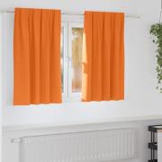 vidaXL Mörkläggningsgardiner med ringar Klart Orange Polyester