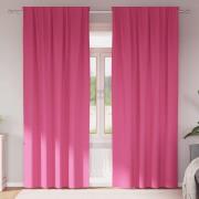 vidaXL Gardiner med gardiner 2 pcs Ljusrosa Polyester