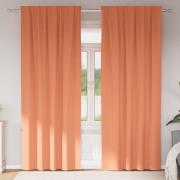 vidaXL Gardiner med gardiner 2 pcs Terracotta Polyester