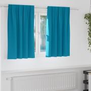 vidaXL Gardiner med gardiner 2 pcs Turkos Polyester