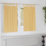 vidaXL Mörkläggningsgardiner med gardiner Beige Polyester