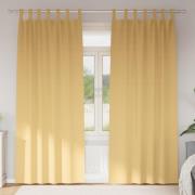 vidaXL Gardiner med gardiner 2 pcs Beige Polyester