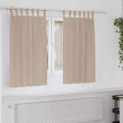 vidaXL Mörkläggningsgardiner med gardiner Taupe Polyester