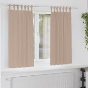 vidaXL Mörkläggningsgardiner med Ringar 2 pcs Taupe 175 x 140 cm