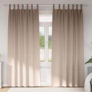 vidaXL Gardiner med gardiner 2 pcs Taupe Polyester