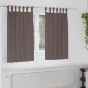vidaXL Mörkläggningsgardiner med gardiner Mörkbrun Polyester