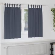 vidaXL Mörkläggningsgardiner med gardiner Antracit Polyester