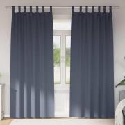 vidaXL Gardiner med gardiner 2 pcs Antracit Polyester