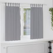 vidaXL Mörkläggningsgardiner med Ringar 2 pcs Ljusgrå 175 x 140 cm