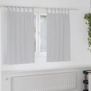 vidaXL Mörkläggningsgardiner med gardiner Ljusgrå Polyester