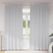 vidaXL Gardiner med gardiner 2 pcs Ljusgrå Polyester