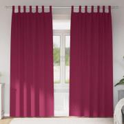 vidaXL Mörkläggningsgardiner med Ringar 2 pcs Vinröd 260 x 140 cm