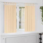 vidaXL Mörkläggningsgardiner med gardiner Kräm Polyester