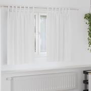 vidaXL Gardiner med gardiner 2 pcs Ren vit Polyester